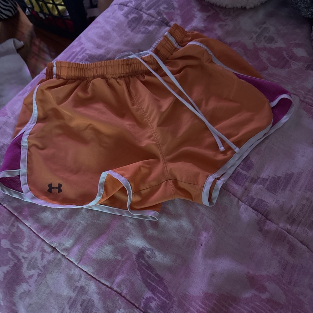 Under Armour Orange and Pink Athletic Shorts